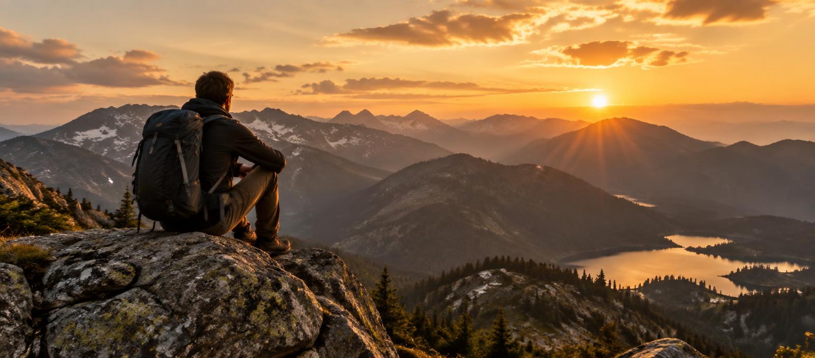 Emprendedor contemplando el horizonte